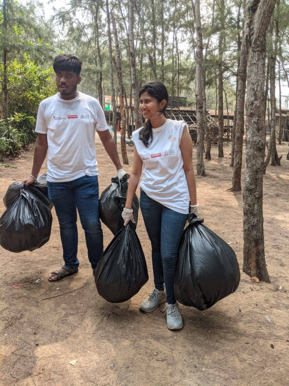 Volunteers serving refreshments during summer relief